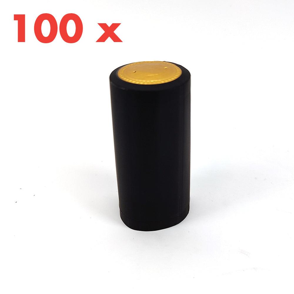 100 x Black Heat Shrink Tamper Wraps for Wine Bottles - KegLand