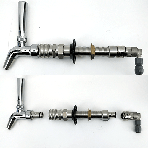 100mm 5/8 All Thread Shank (with Black Plastic Collar and 5/8 nut) - KegLand