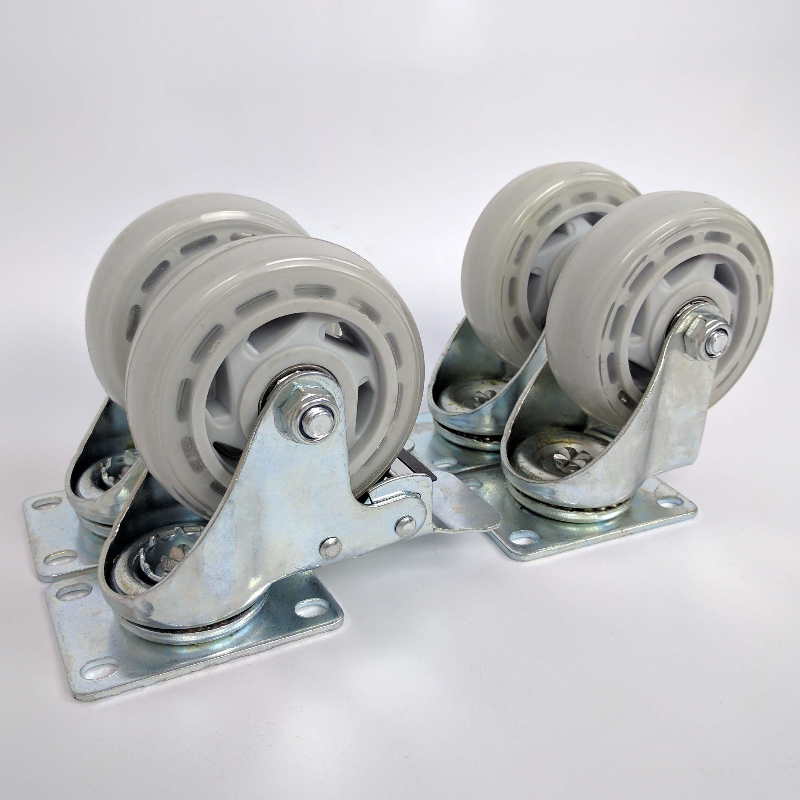 100mm Heavy Duty Castor Wheel Upgrade (4/set including 2 with brake) - KegLand