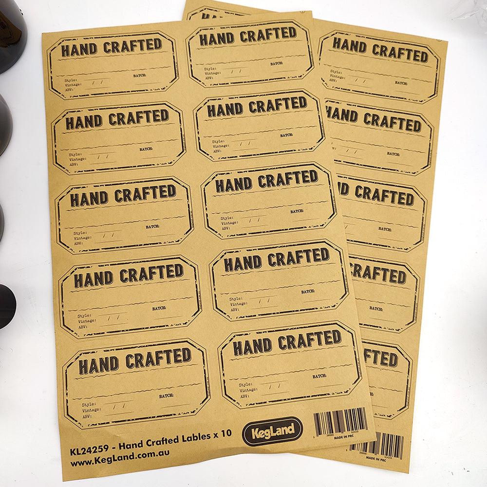 12 x 750mL Wine Bottles - Including Corks, Black Heat Shrink Sleeves & Hand Crafted Labels - KegLand