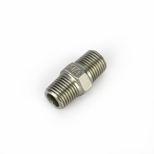 1/4 BSP Stainless Hex Nipple - KegLand