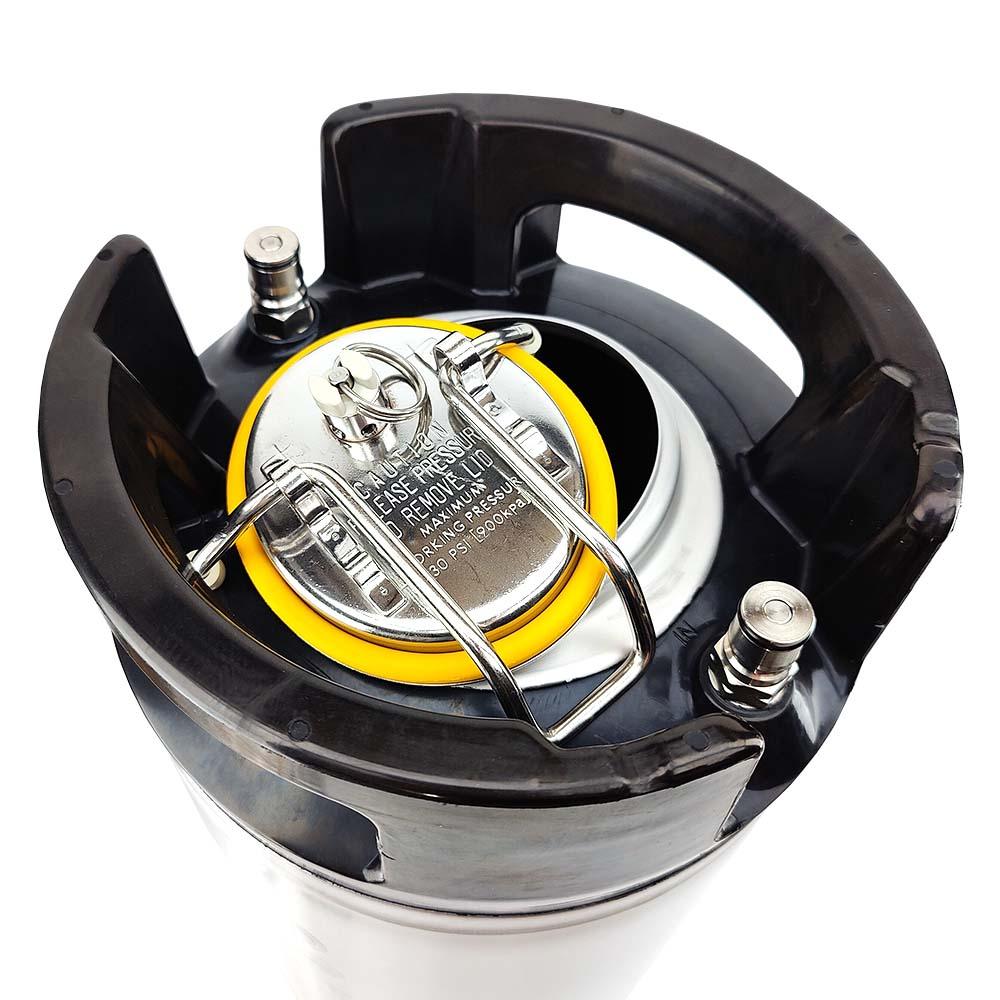 19L Ball Lock Keg with rubber base and handle - NEW - KegLand