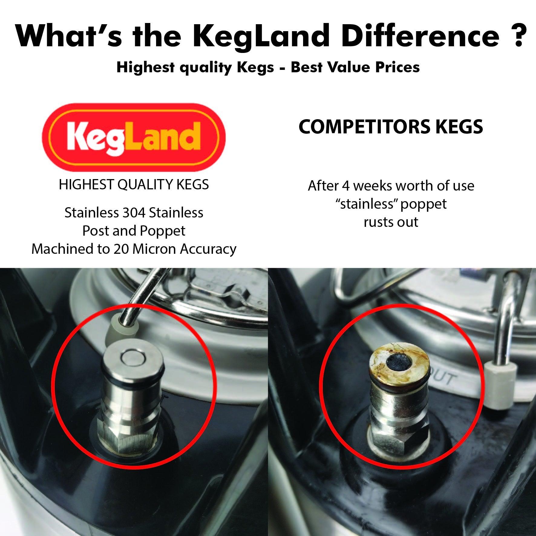 19L Ball Lock Keg with rubber base and handle - NEW - KegLand