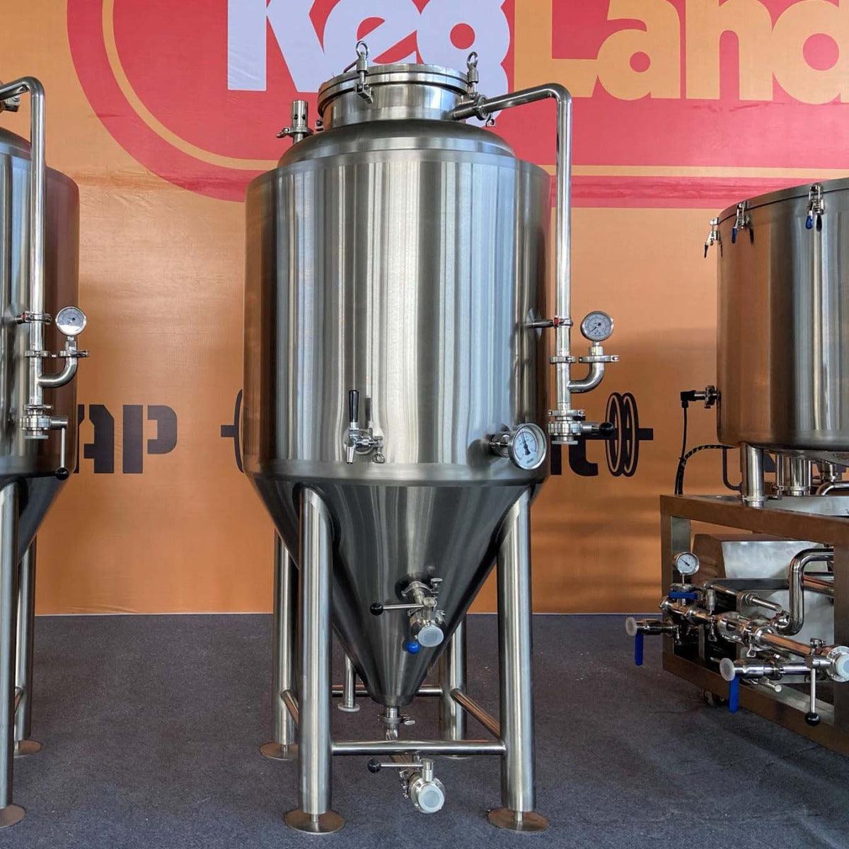 200L Conical Fermenter (pressurisable, jacketed) - KegLand