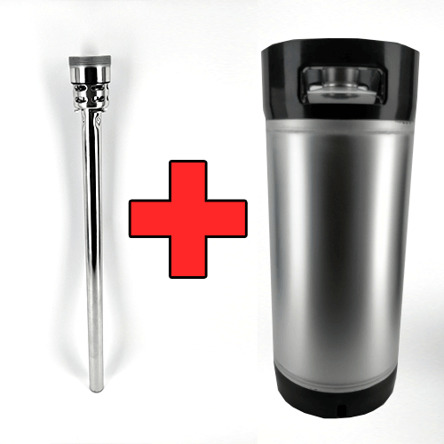 20L Commercial Keg with D-Type Spear, Rubber Base & Handle Kit - KegLand
