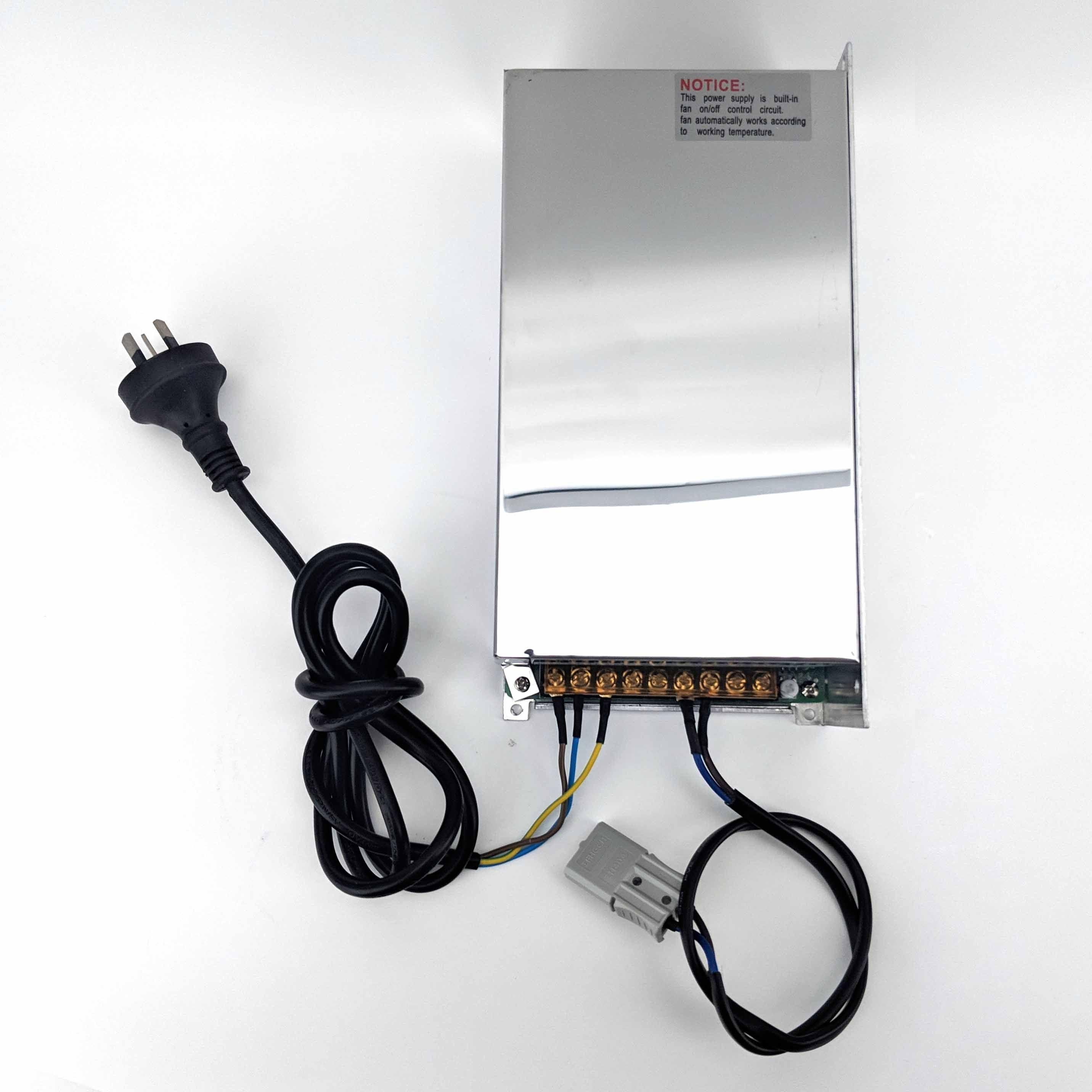 24V DC (20amp) Power Supply (240V AC 50/60Hz) with 240V and Anderson Plug Power Cords - KegLand