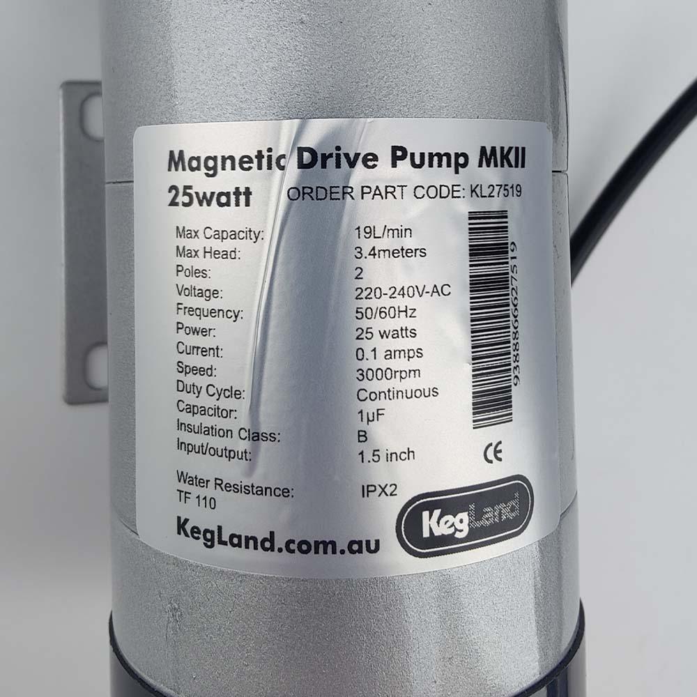 25 Watt TC Breakdown Pump - 3 Inch Head x 1.5 Inch TC In/Out - KegLand