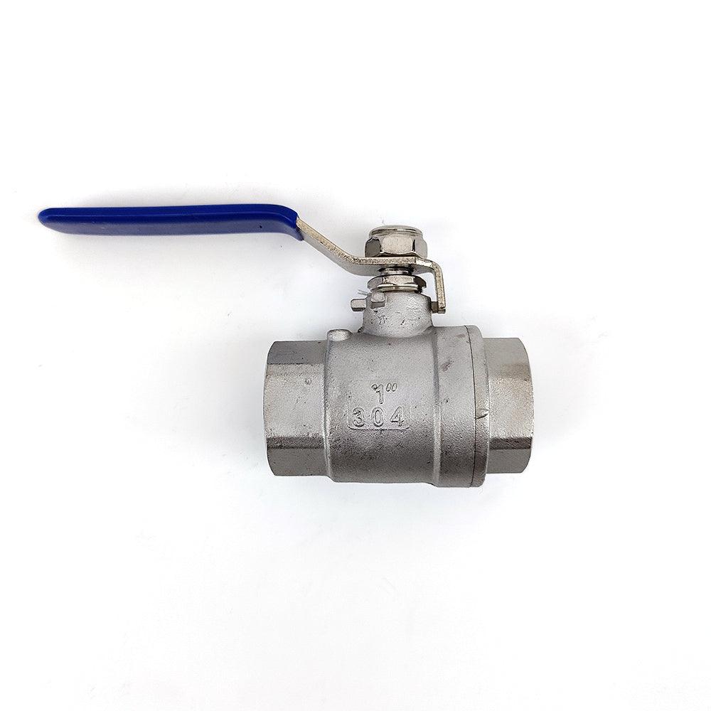 304 Full Bore Stainless Steel Ball Valve 1 Inch Female x 1 Inch Female NPT - KegLand