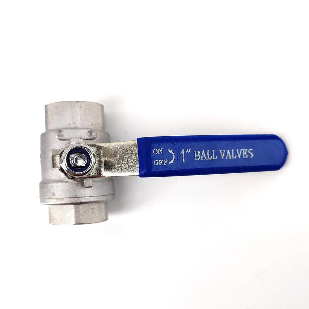 304 Full Bore Stainless Steel Ball Valve 1 Inch Female x 1 Inch Female NPT - KegLand