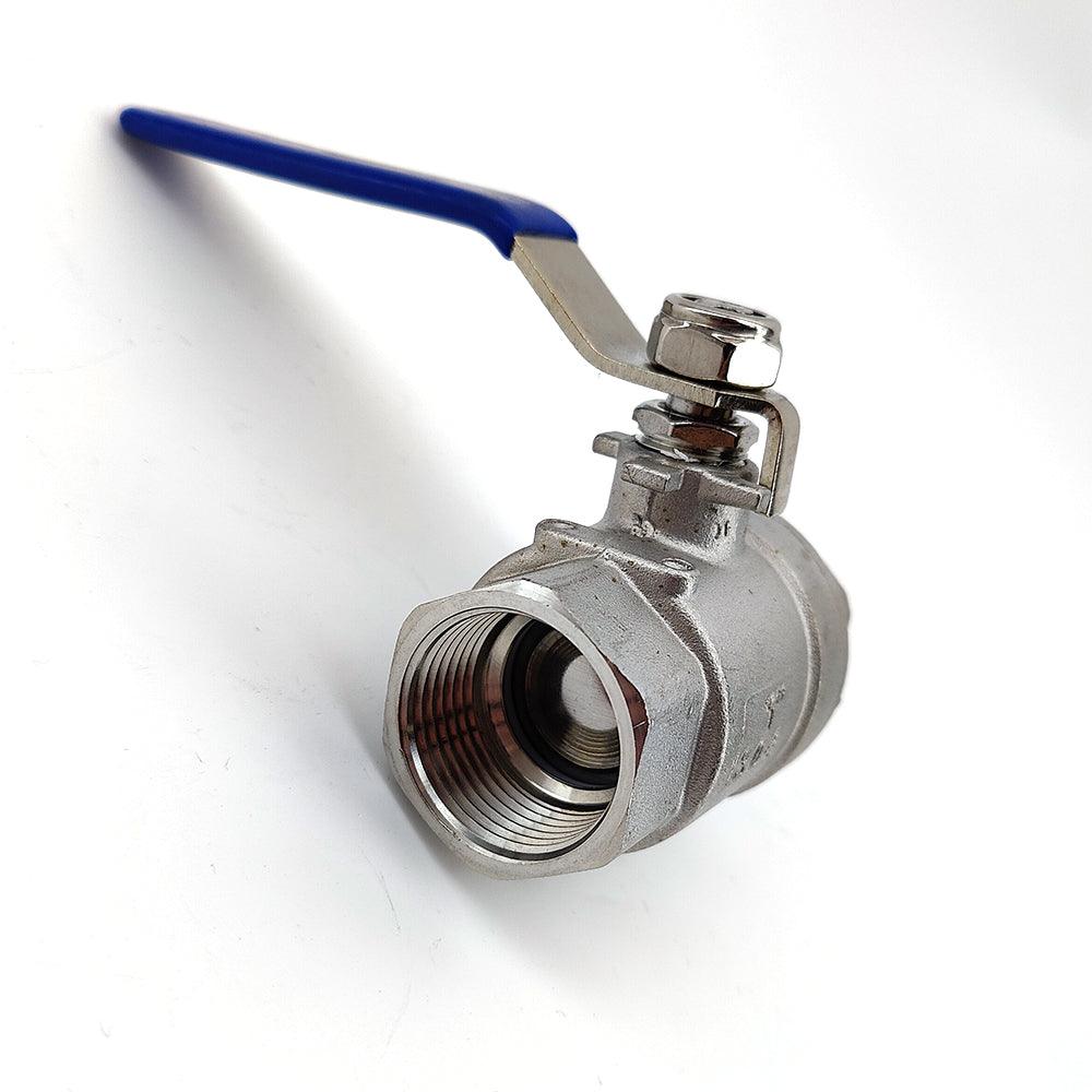 304 Full Bore Stainless Steel Ball Valve 1 Inch Female x 1 Inch Female NPT - KegLand
