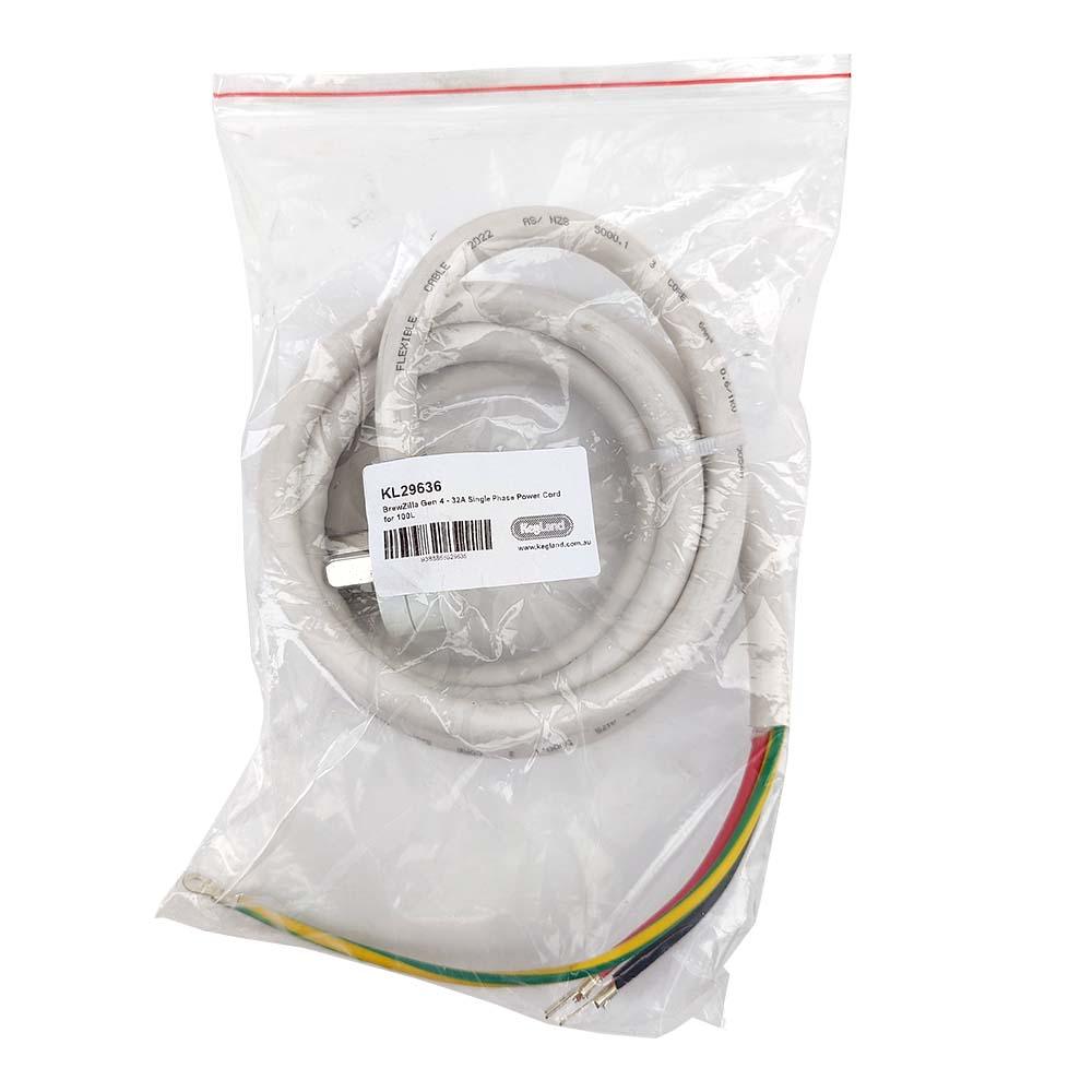 32A Single Phase Power Cord for 100L BrewZilla Gen 4 - KegLand
