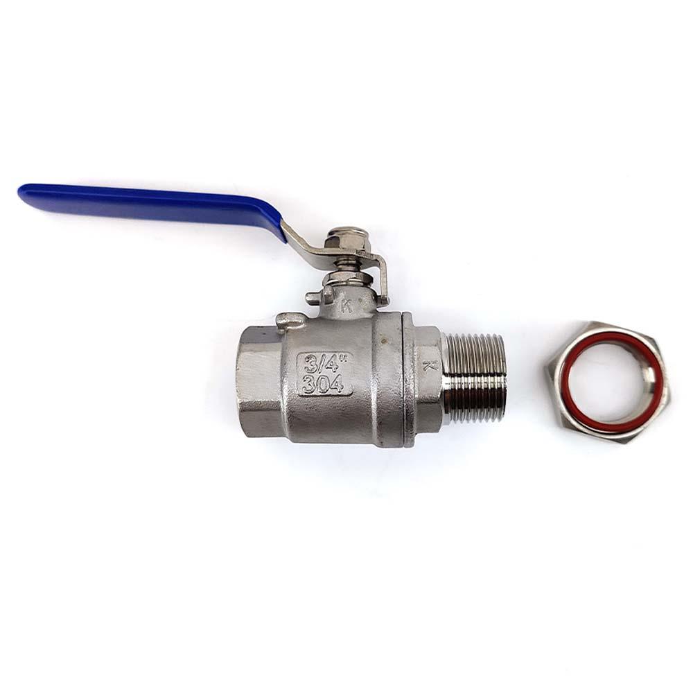 3/4' Stainless Ball Valve Assembly - KegLand