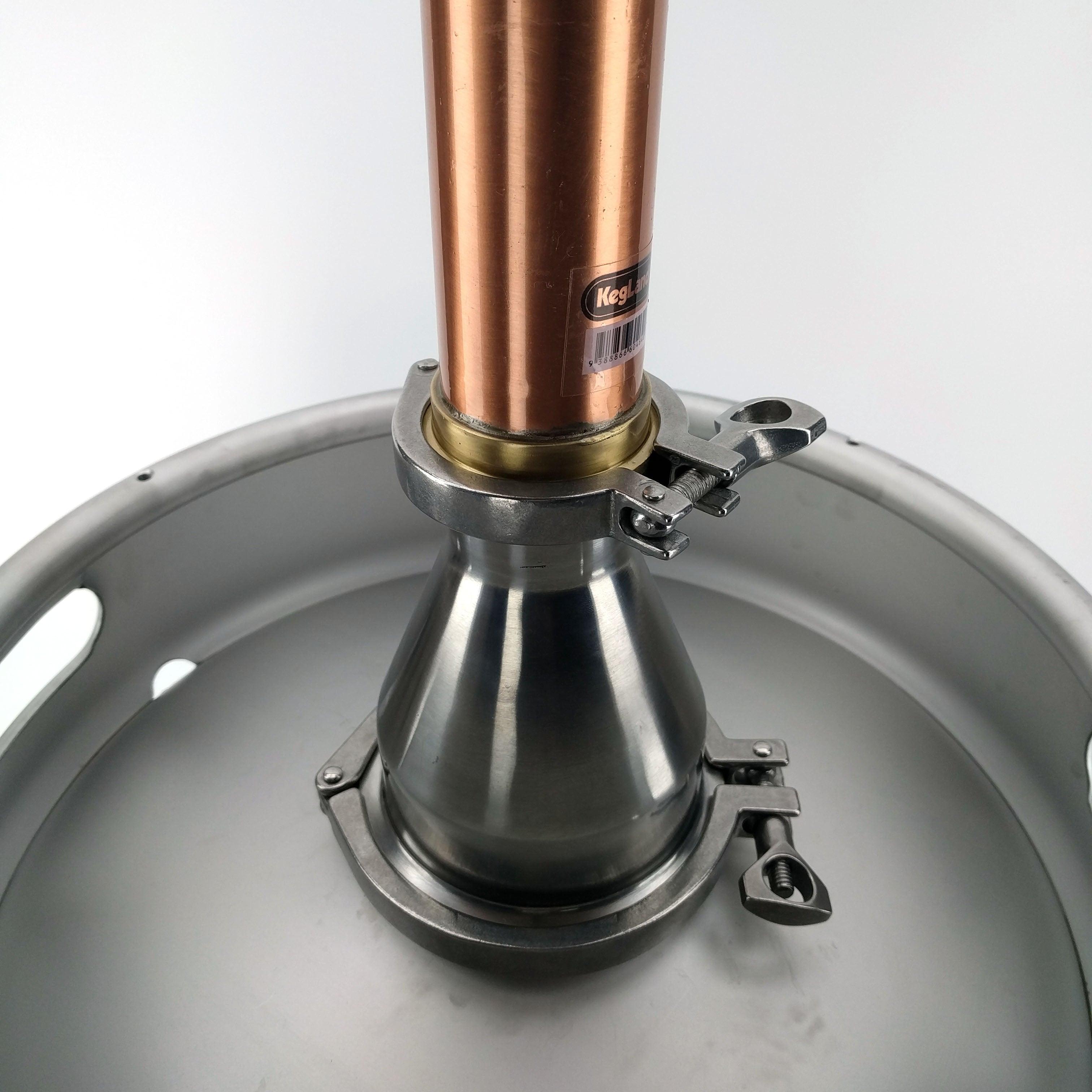 4 Inch to 2 Inch Tri Clover Concentric Reducer for Kegmenter - Still Attachment - KegLand