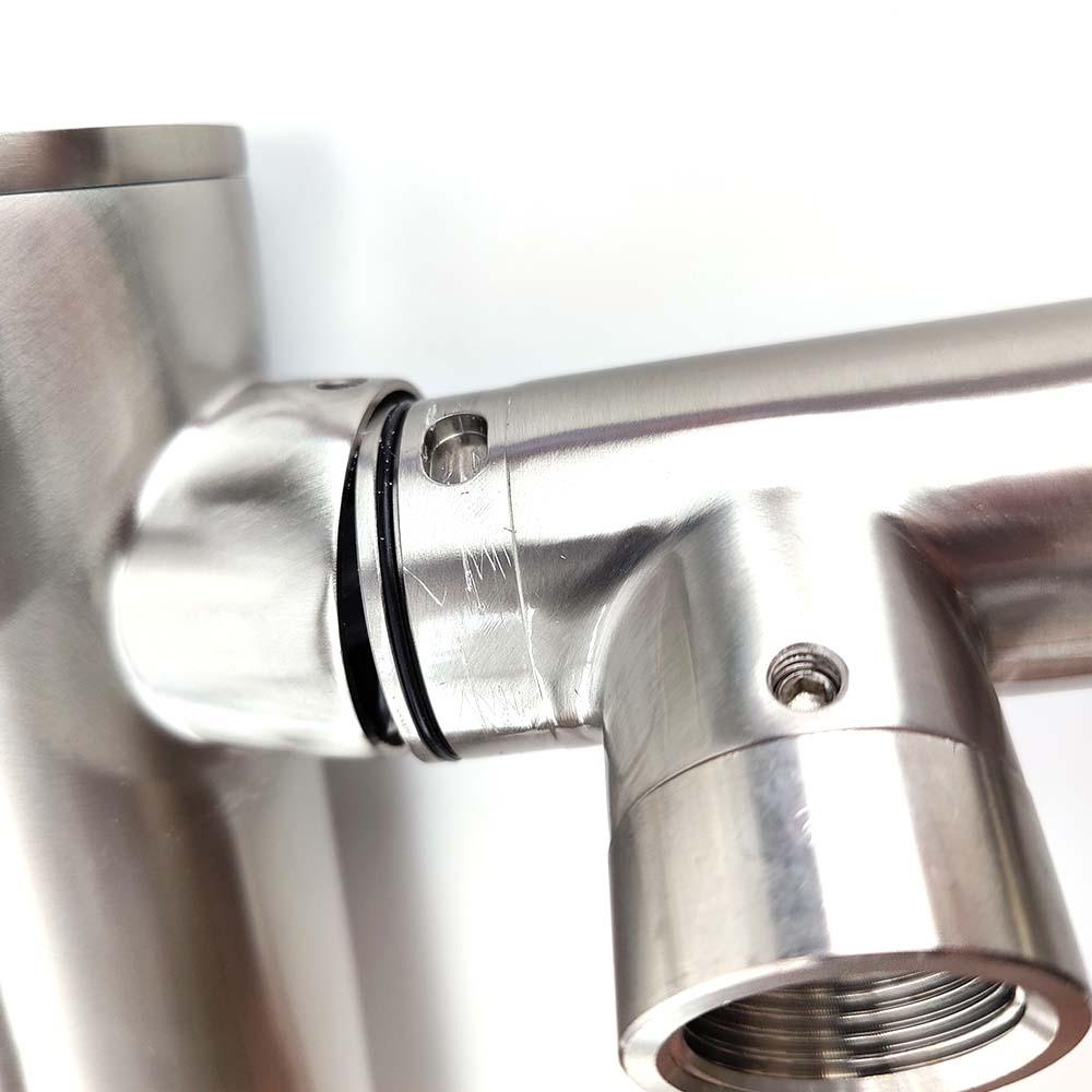 4 Tap - T-Bar Flooded Font - (Stainless Steel) - KegLand