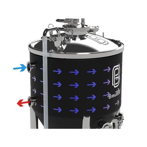 53L BrewBuilt X2 - Jacketed Stainless Steel Conical Unitank Fermenter Kit (14gal) - KegLand