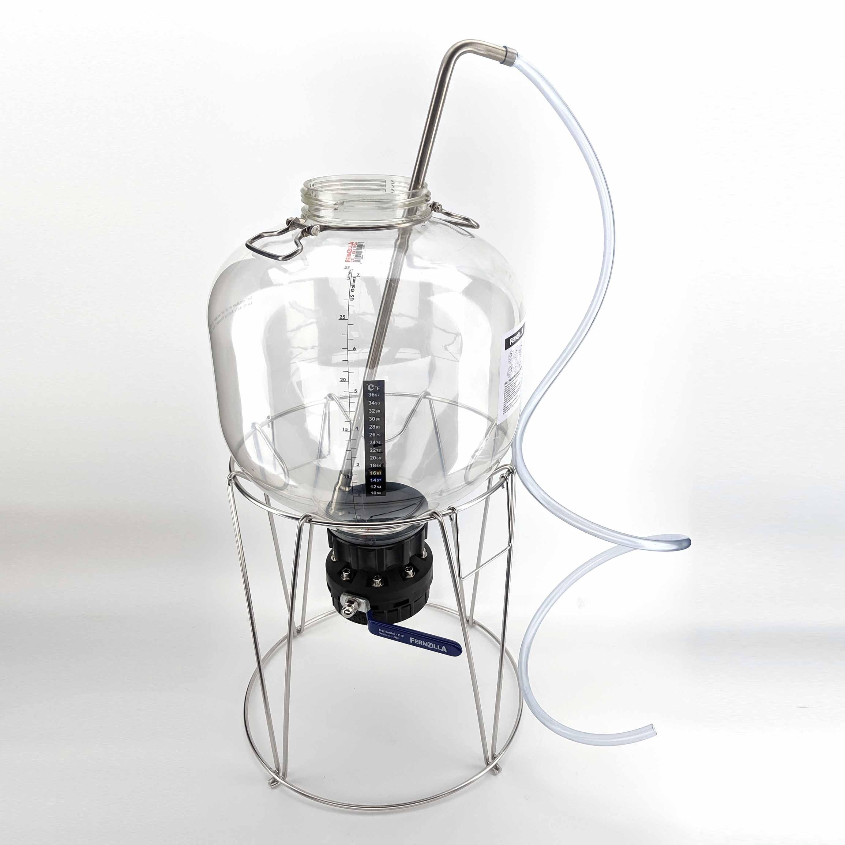 57cm Stainless Siphon with 1.5m Heavy Duty Silicone Tube (10mm ID) - KegLand