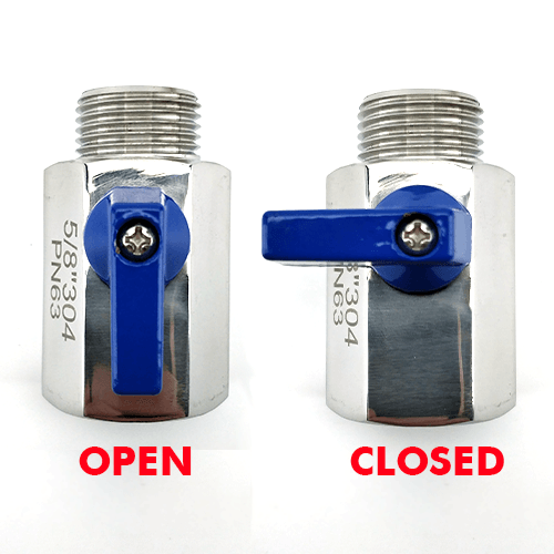 5/8 Stainless Ball Valve (Female x Male) for Keg Couplers - KegLand