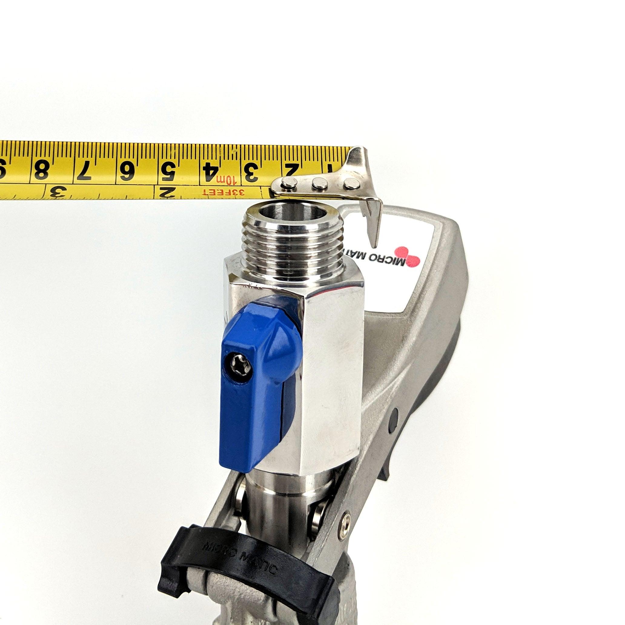 5/8 Stainless Ball Valve (Female x Male) for Keg Couplers - KegLand