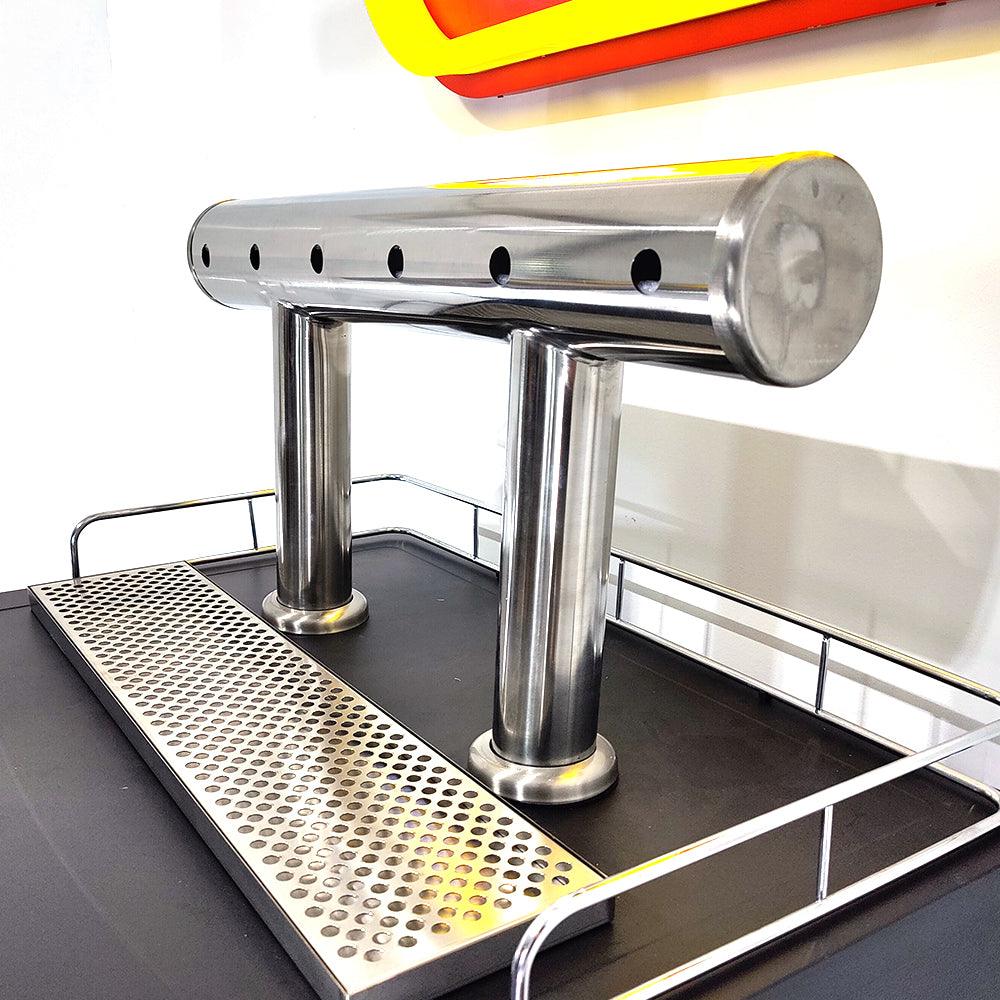 6 Tap TT Bar Brushed Stainless Font Only( Including Screws x 8; Dust Covers x 2; Font Seals x 2) - KegLand
