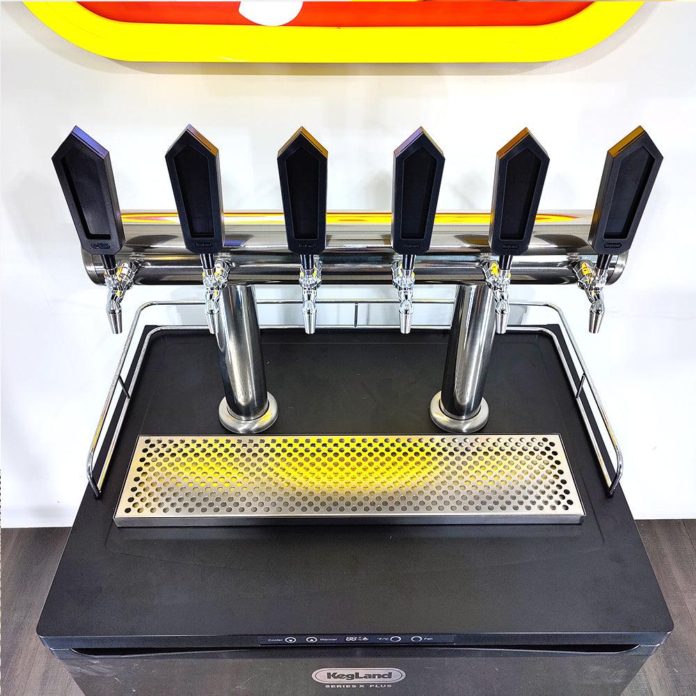 6 Tap TT Bar Brushed Stainless Font Only( Including Screws x 8; Dust Covers x 2; Font Seals x 2) - KegLand