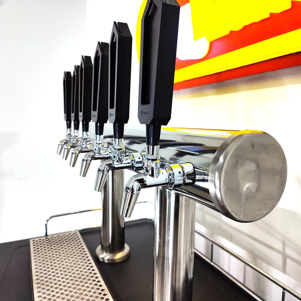 6 Tap TT Bar Brushed Stainless Font Only( Including Screws x 8; Dust Covers x 2; Font Seals x 2) - KegLand