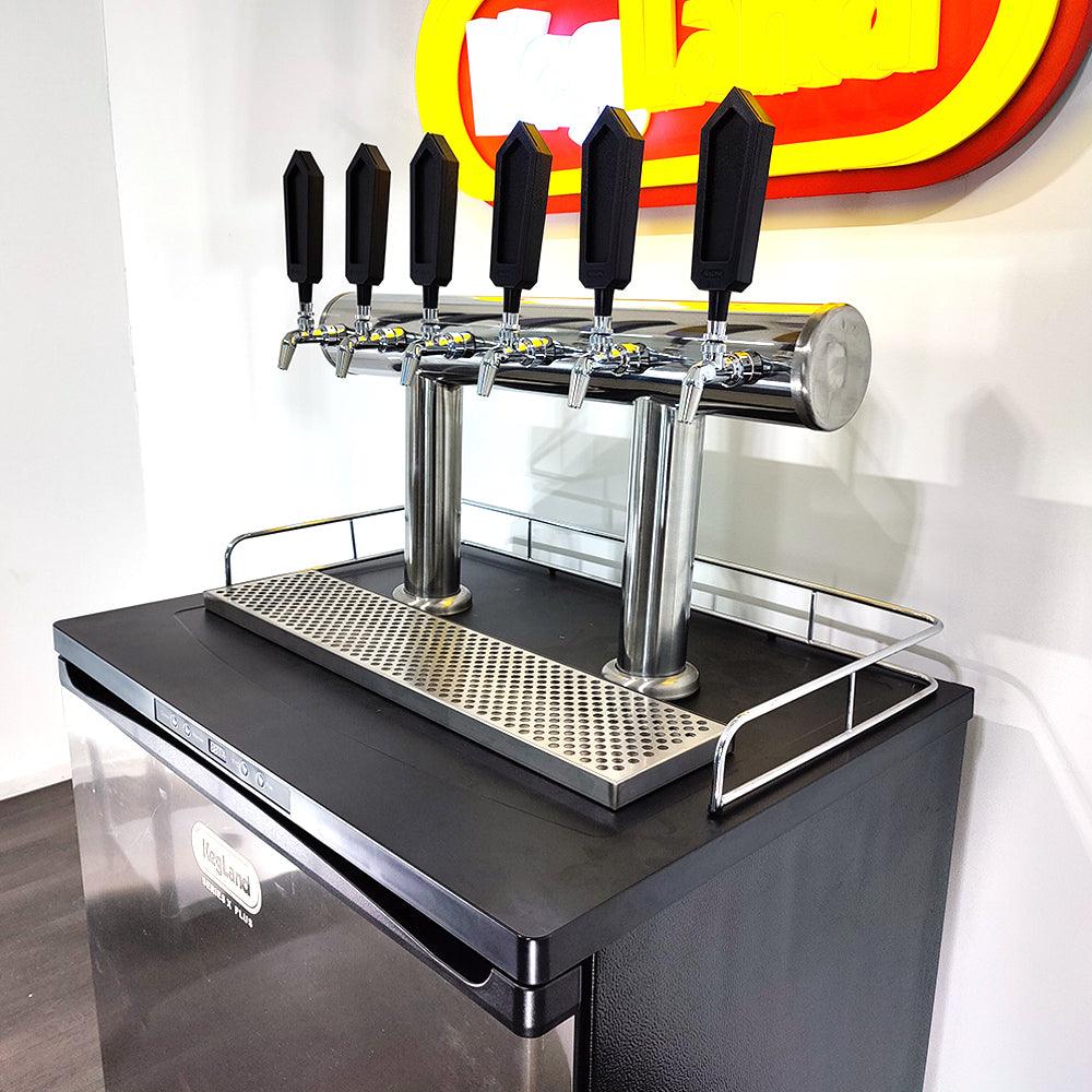 6 Tap TT Bar Brushed Stainless Font Only( Including Screws x 8; Dust Covers x 2; Font Seals x 2) - KegLand