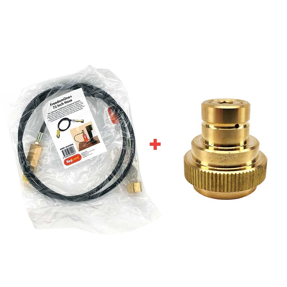 72 Inch Quick Disconnect Adapted FreedomOne Hose for SodaStream Terra - Art - Duo Only - KegLand