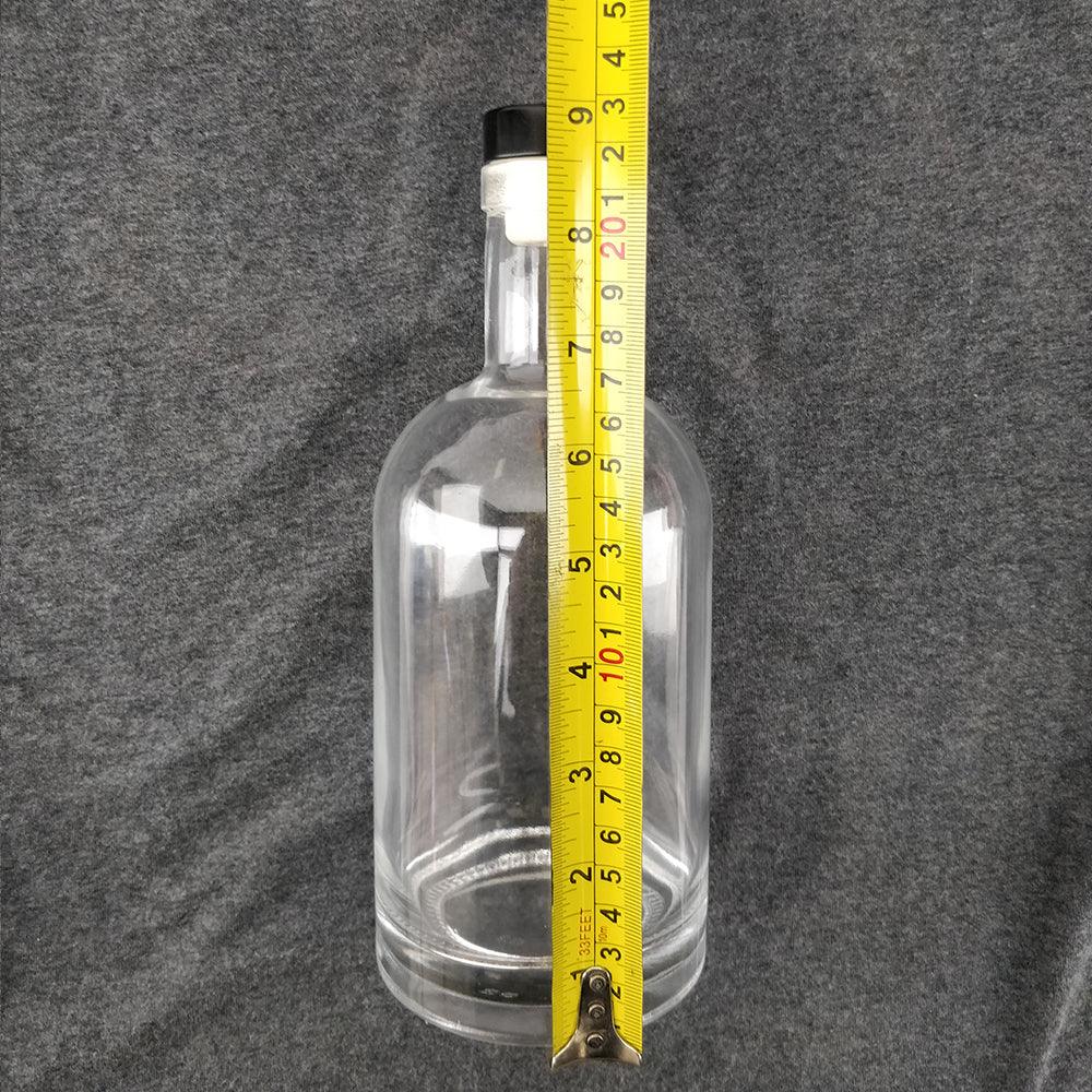750mL Glass Spirit Bottle with Black Synthetic Cork Lid - KegLand