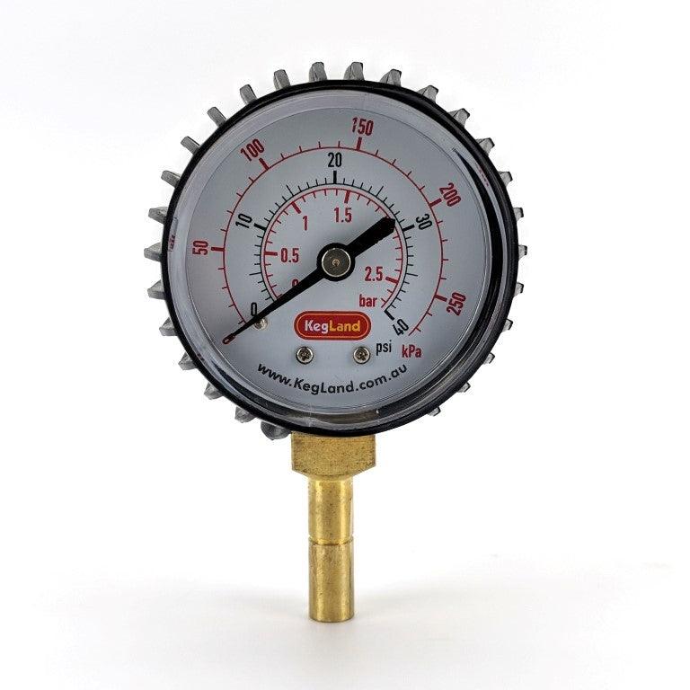 8mm (5/16ā) Push in Pressure Gauge 0-40psi - duotight compatible - KegLand