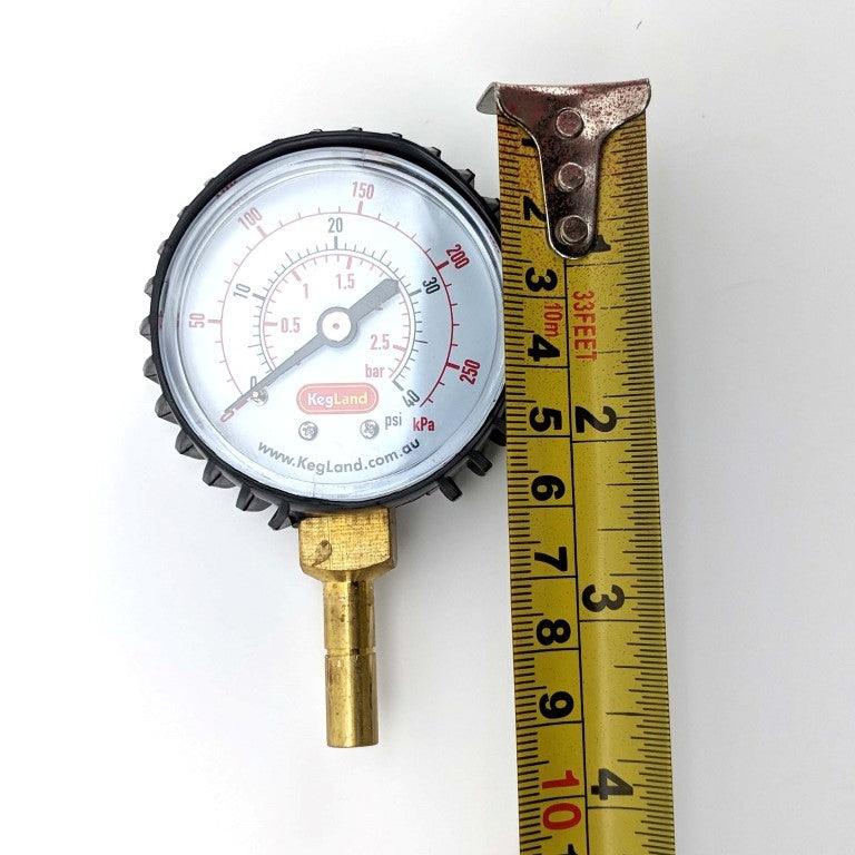 8mm (5/16ā) Push in Pressure Gauge 0-40psi - duotight compatible - KegLand