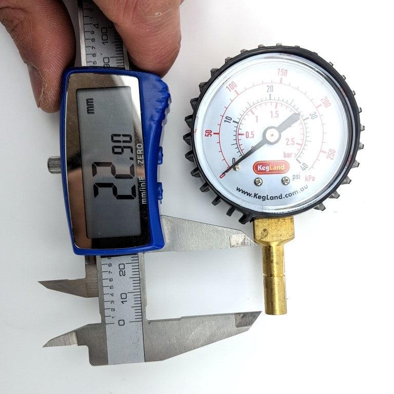 8mm (5/16ā) Push in Pressure Gauge 0-40psi - duotight compatible - KegLand