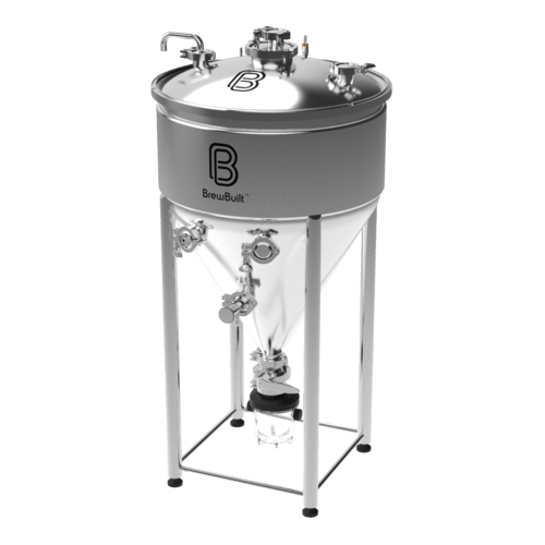 95L BrewBuilt X2 - Jacketed Stainless Steel Conical Unitank Fermenter Kit (25gal) - KegLand