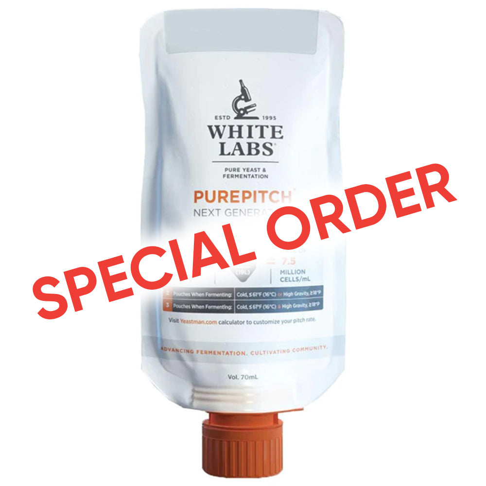White Labs PurePitch packaging with 'Special Order' text on a white background