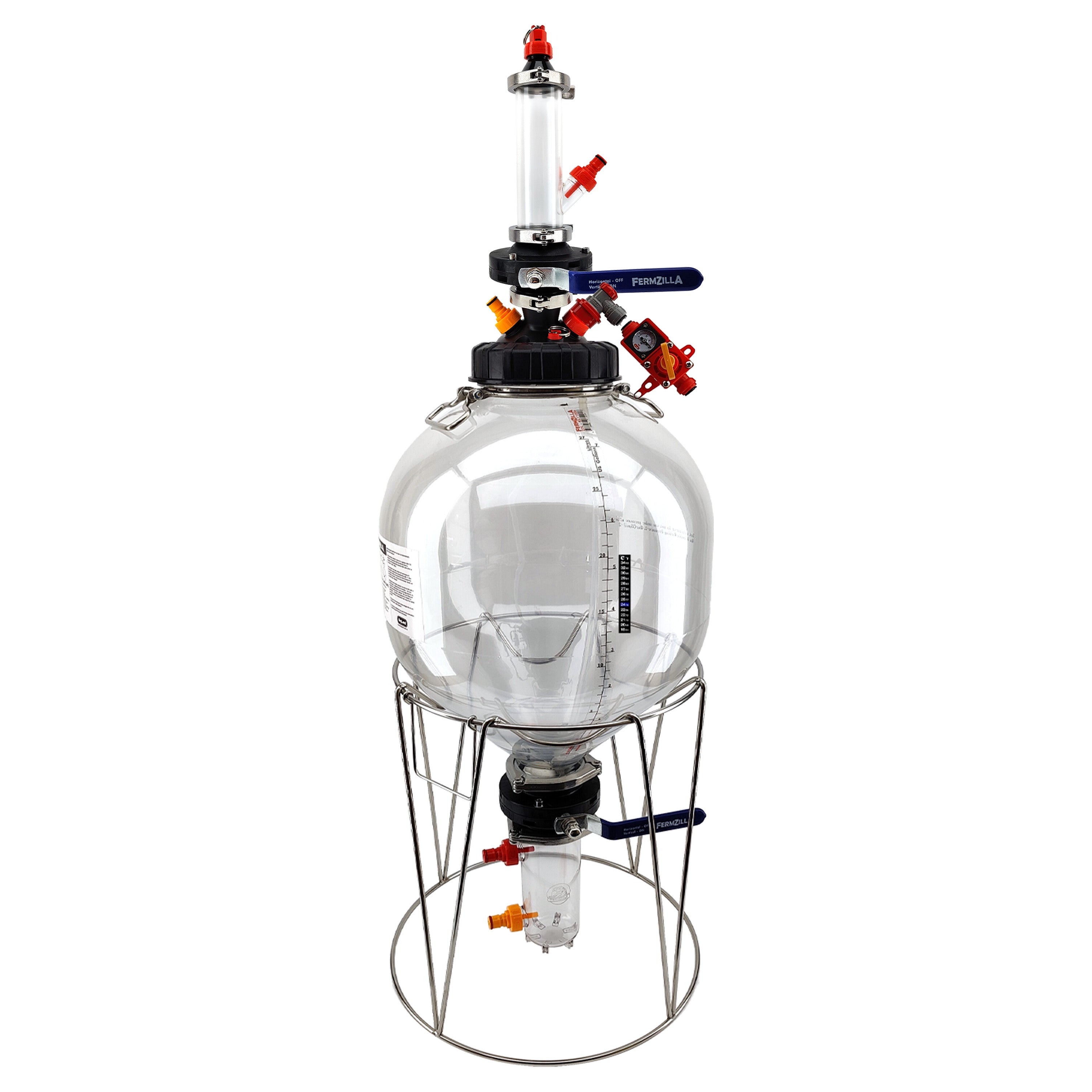 Gen3 27L FermZilla Tri-Conical Hop Bong Pressure Brewing Kit - sanitary Tri-clover collection container