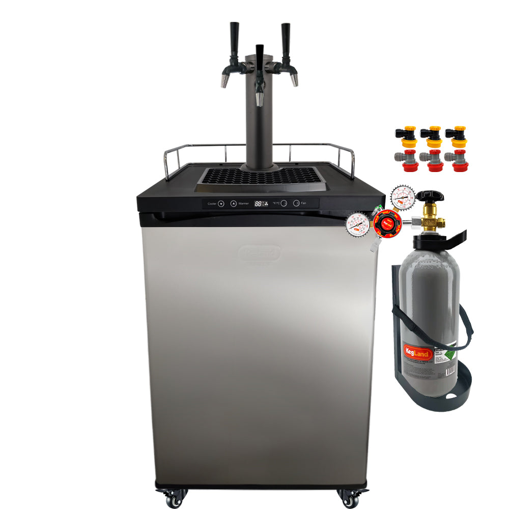 Get the best pre-thought-out kits brought to you by the best selling Kegerator manufacturer in the world KegLand. This is the KegLand Staff preferred setup type for homebrewing setups. Nothing overly complicated, but also a good base if you want to do small upgrades in the future.