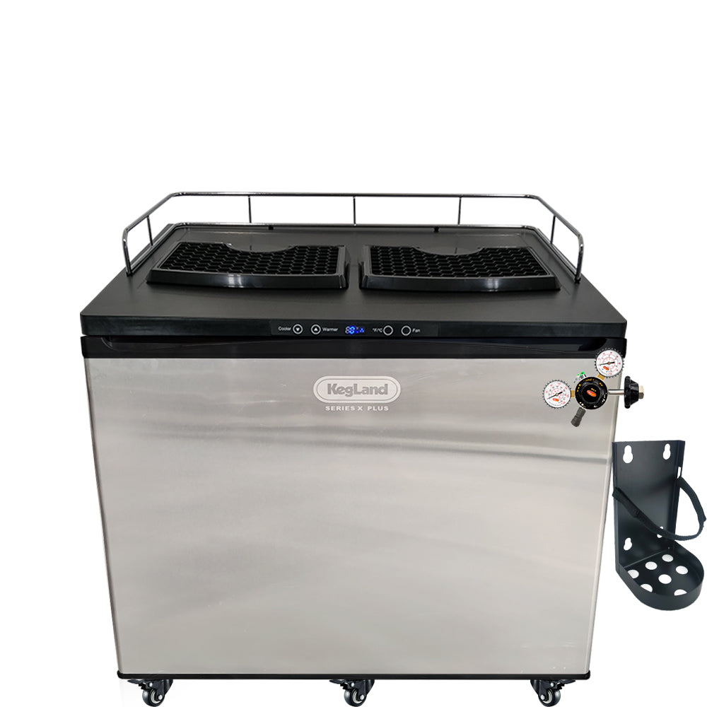 Go back to back black with the a Home Brew Kegerator Kit from KegLand. Comes with everything you need to get setup with your home brew kegs.
