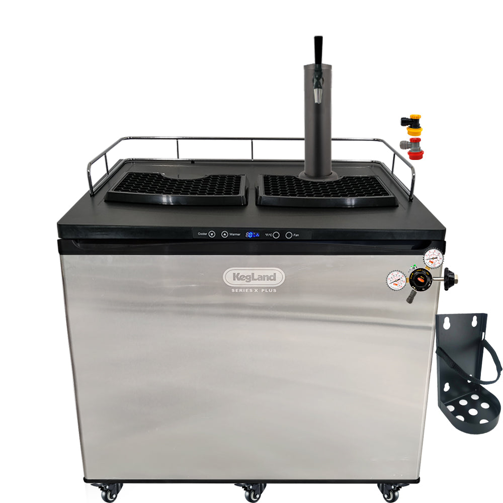 Go back to back black with the a Home Brew Kegerator Kit from KegLand. Comes with everything you need to get setup with your home brew kegs.