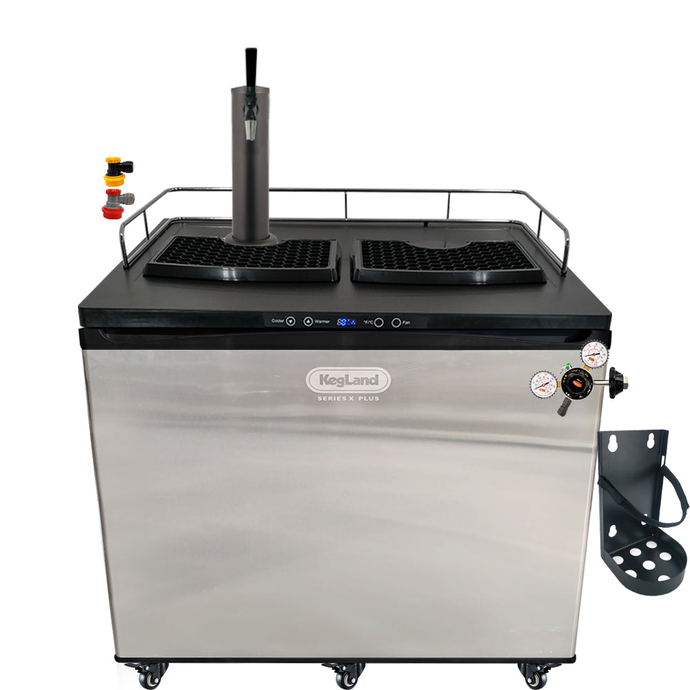 Go back to back black with the a Home Brew Kegerator Kit from KegLand. Comes with everything you need to get setup with your home brew kegs.