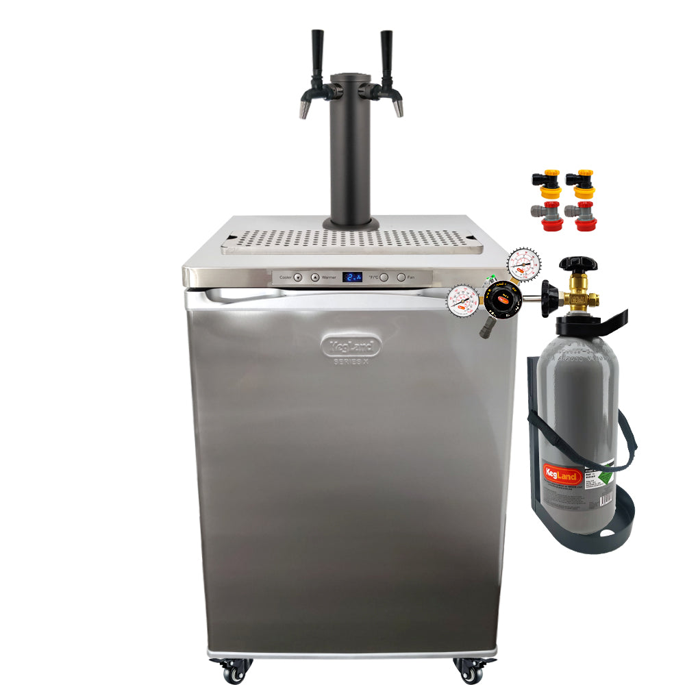 Get the All Black Phantom Beer Tower and the Punisher Edition NukaTaps on your preferred Kegerator model.