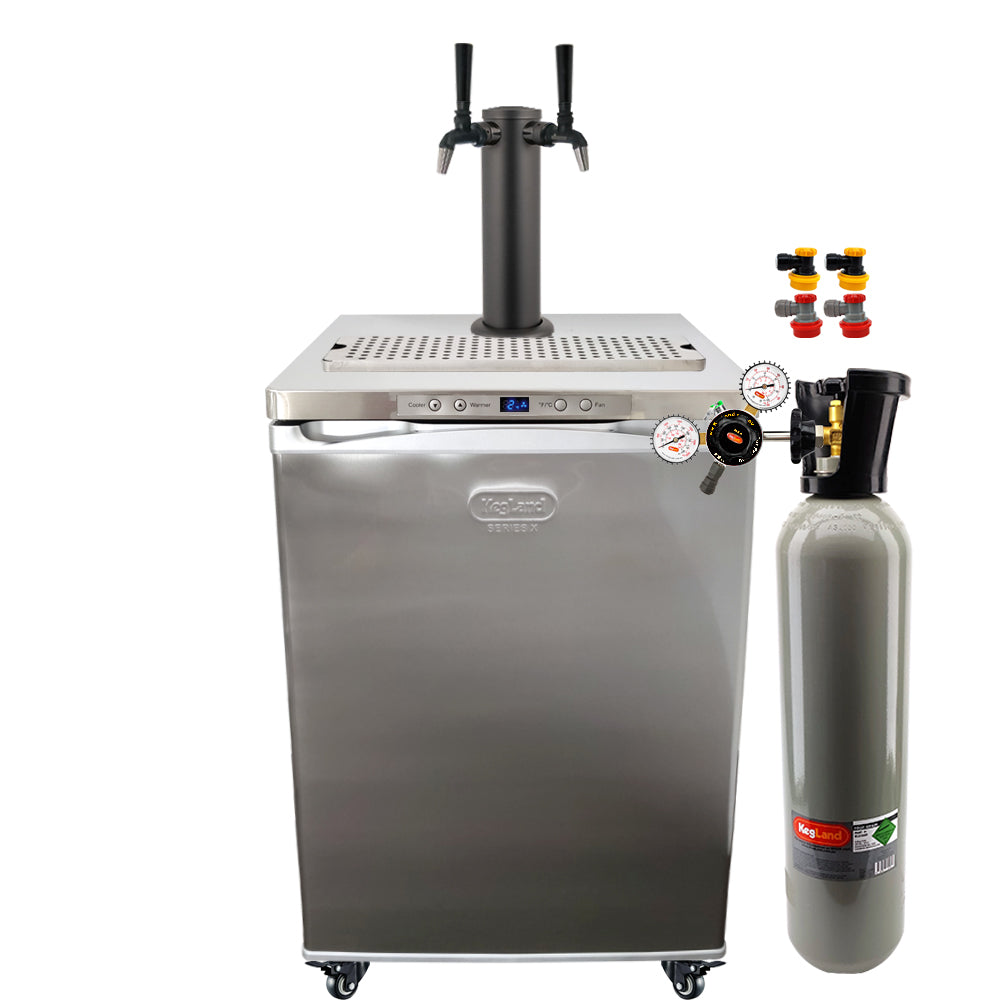 Get the All Black Phantom Beer Tower and the Punisher Edition NukaTaps on your preferred Kegerator model.