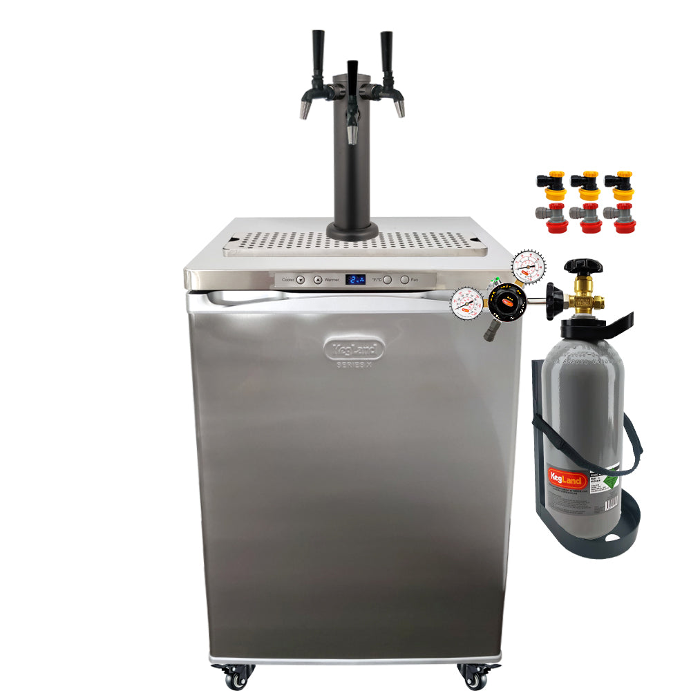 Get the All Black Phantom Beer Tower and the Punisher Edition NukaTaps on your preferred Kegerator model.