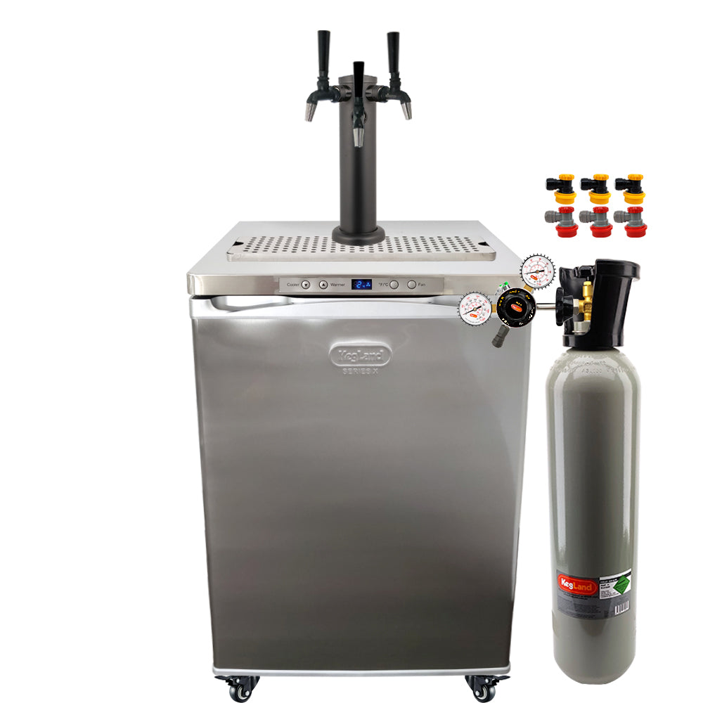 Get the All Black Phantom Beer Tower and the Punisher Edition NukaTaps on your preferred Kegerator model.