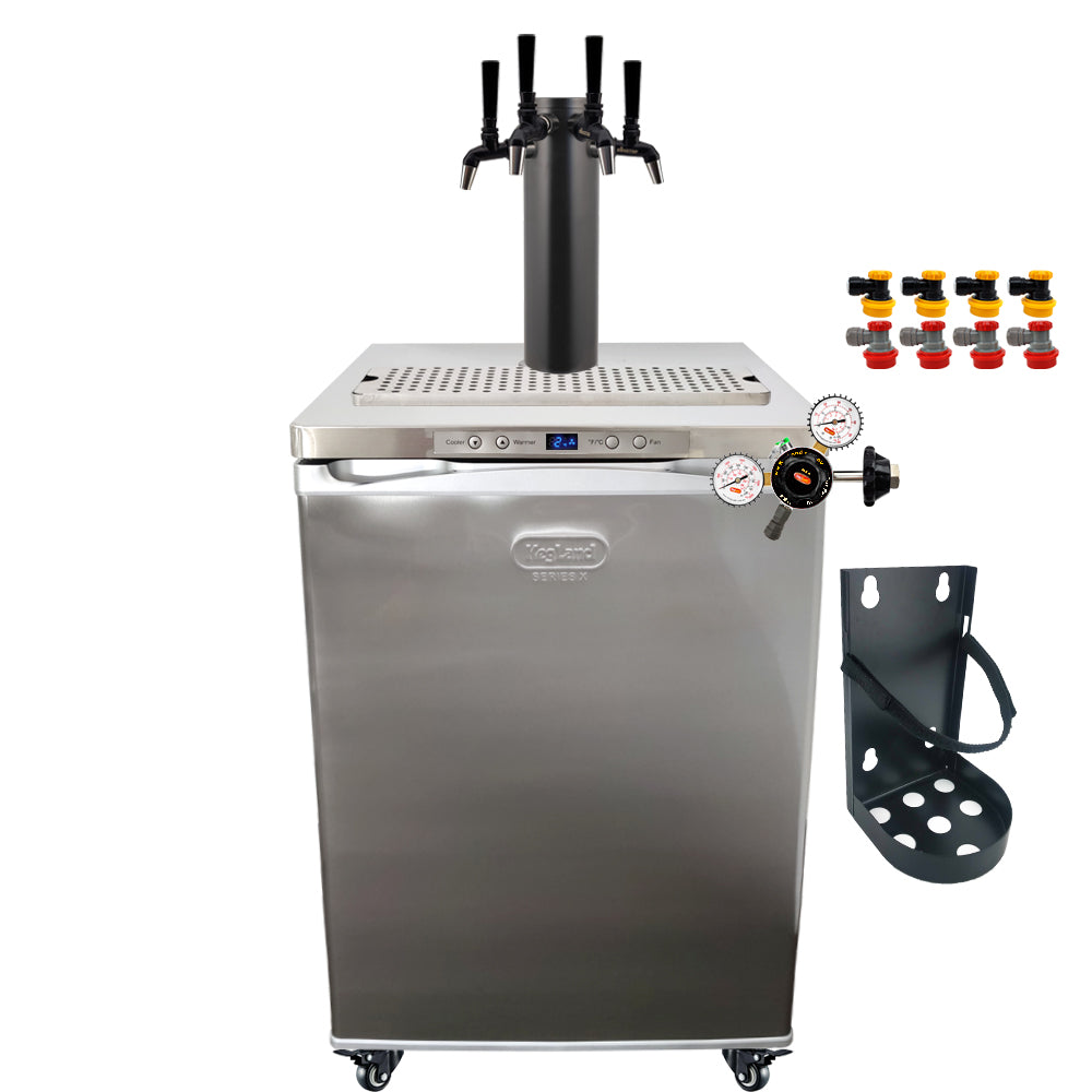 Get the All Black Phantom Beer Tower and the Punisher Edition NukaTaps on your preferred Kegerator model.