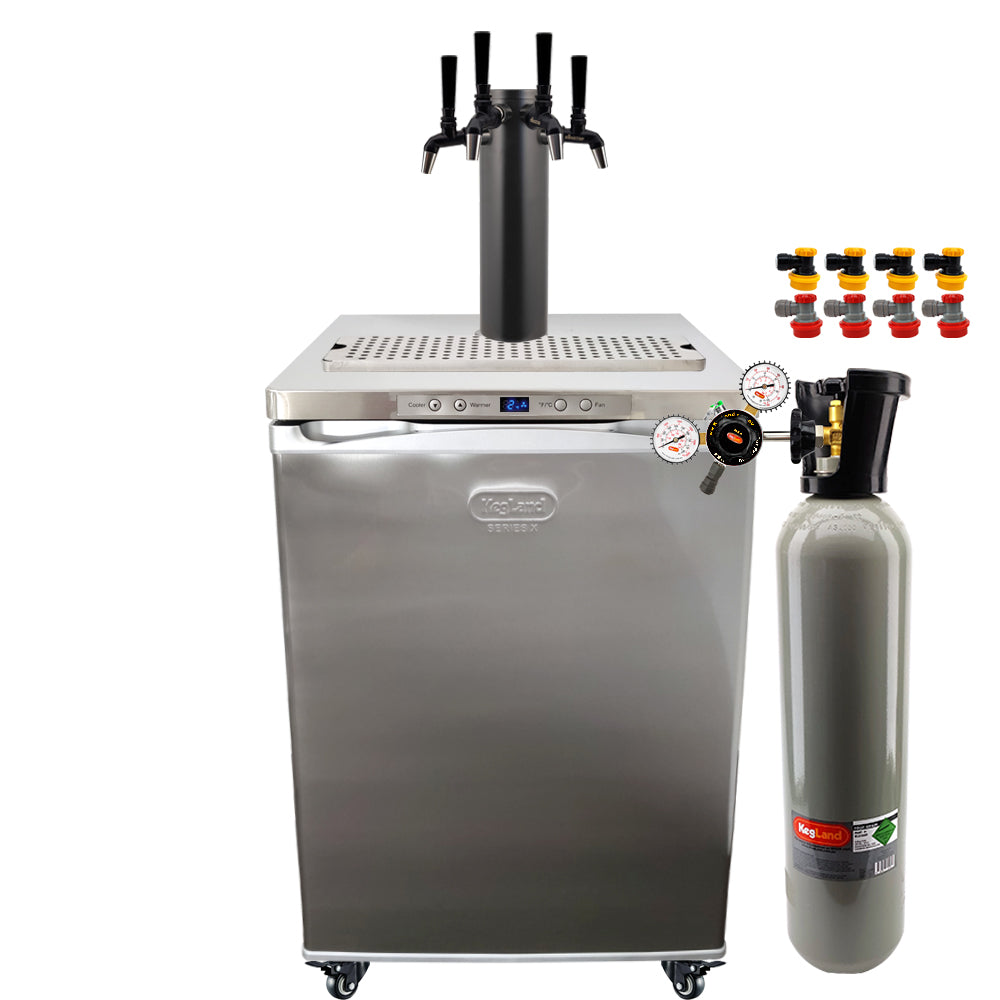 Get the All Black Phantom Beer Tower and the Punisher Edition NukaTaps on your preferred Kegerator model.