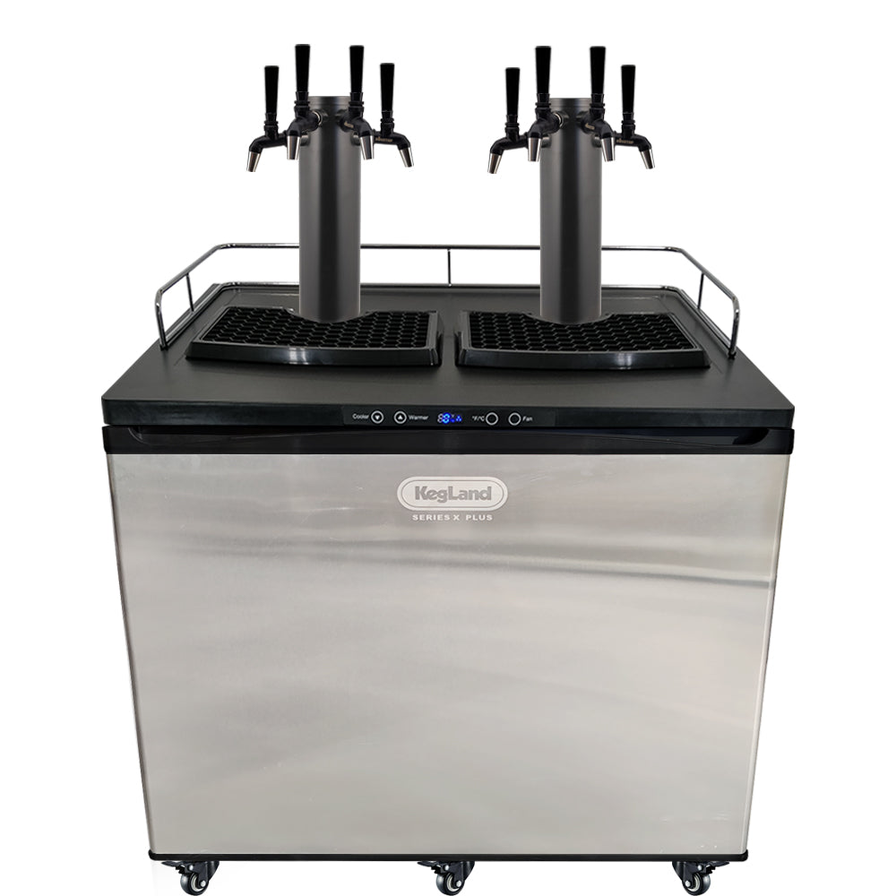 Go back to back black with the a Home Brew Kegerator Kit from KegLand. Comes with everything you need to get setup with your home brew kegs.