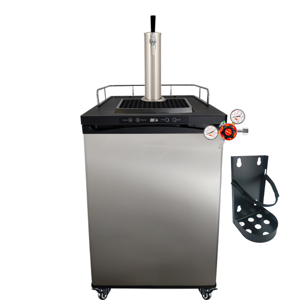 This is a simplified builder to get you up and running with some commercially purchased kegs. One Tap Systems are purchased to dispense pub sized 50L kegs.