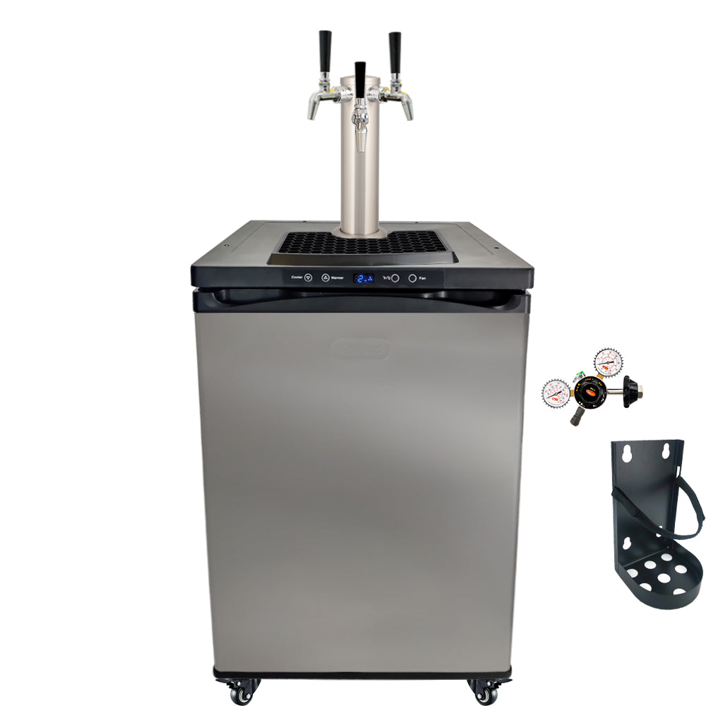 This is a simplified builder to get you up and running with some commercially purchased kegs. One Tap Systems are purchased to dispense pub sized 50L kegs.