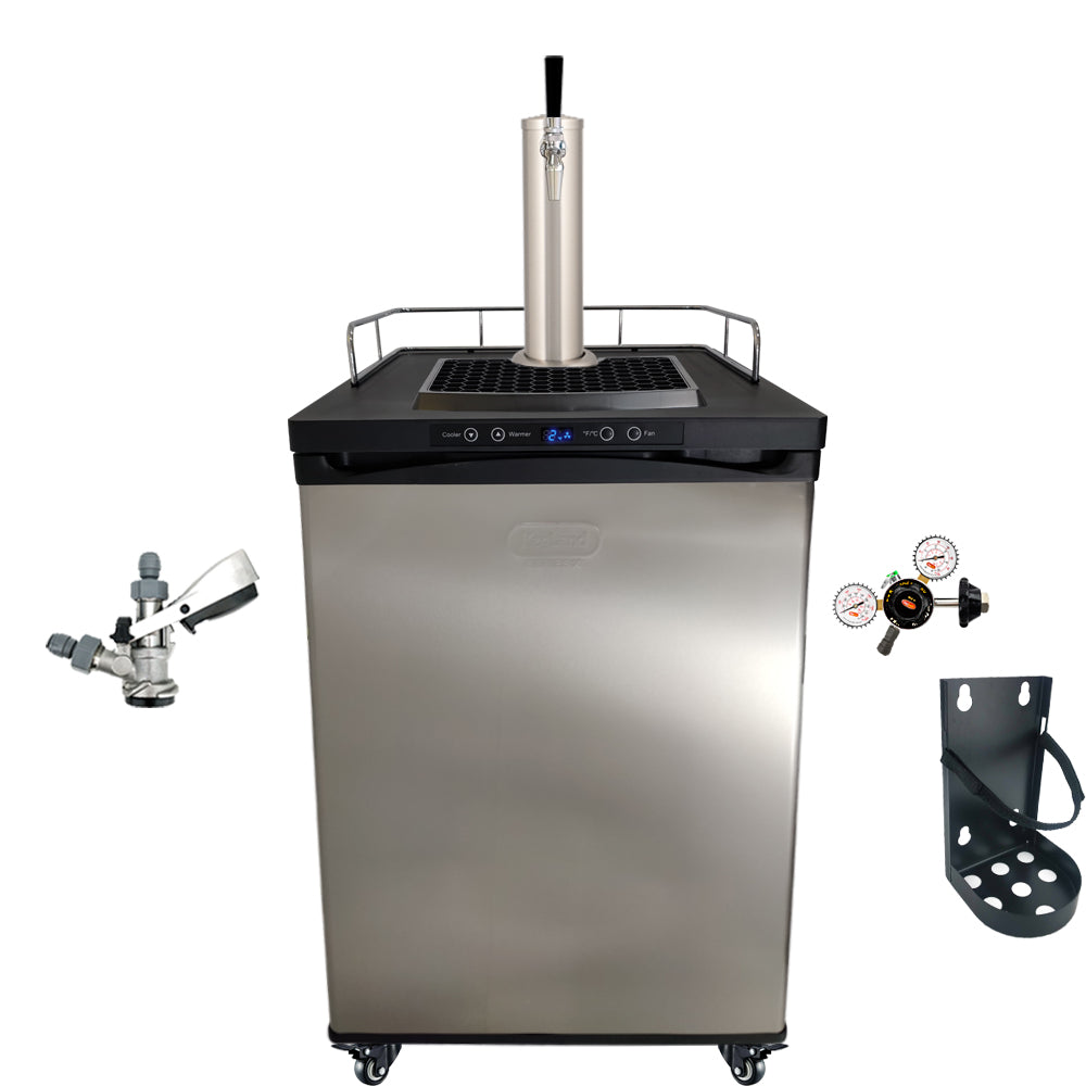 This is a simplified builder to get you up and running with some commercially purchased kegs. One Tap Systems are purchased to dispense pub sized 50L kegs.