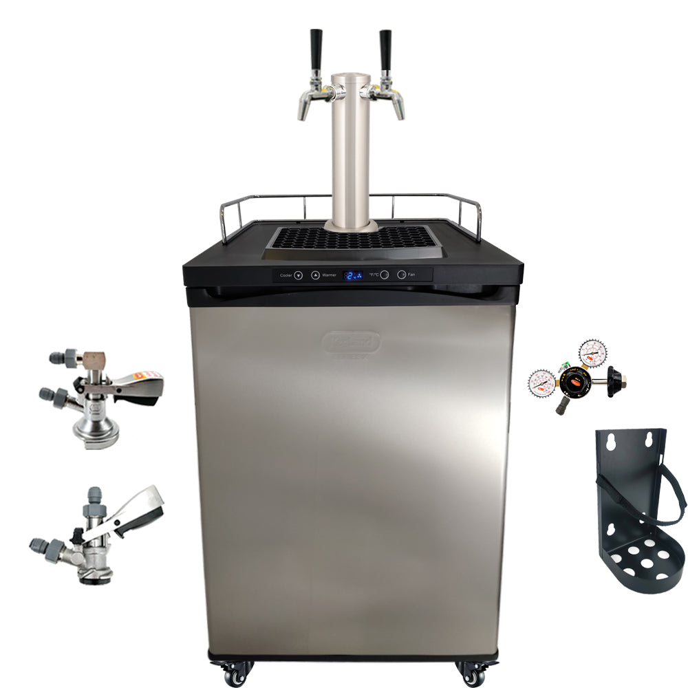 This is a simplified builder to get you up and running with some commercially purchased kegs. One Tap Systems are purchased to dispense pub sized 50L kegs.