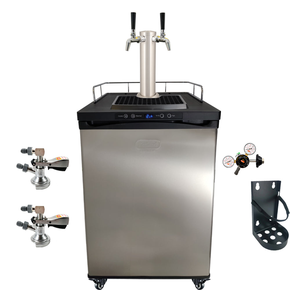 This is a simplified builder to get you up and running with some commercially purchased kegs. One Tap Systems are purchased to dispense pub sized 50L kegs.